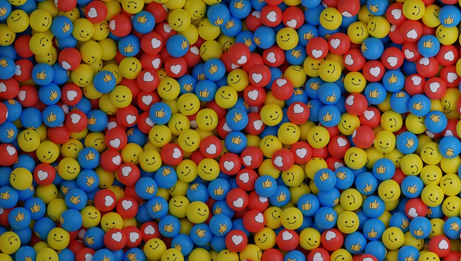 likes and smileys and hearts