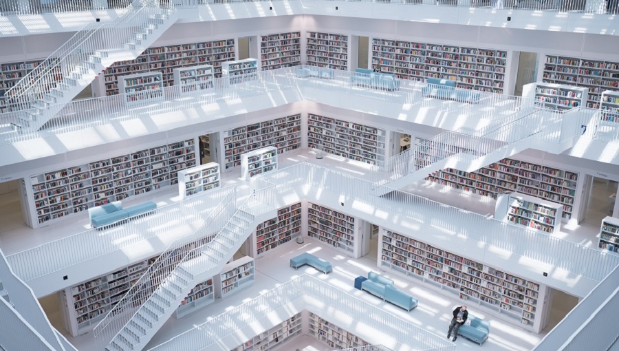 Stuttgart könyvtár belső